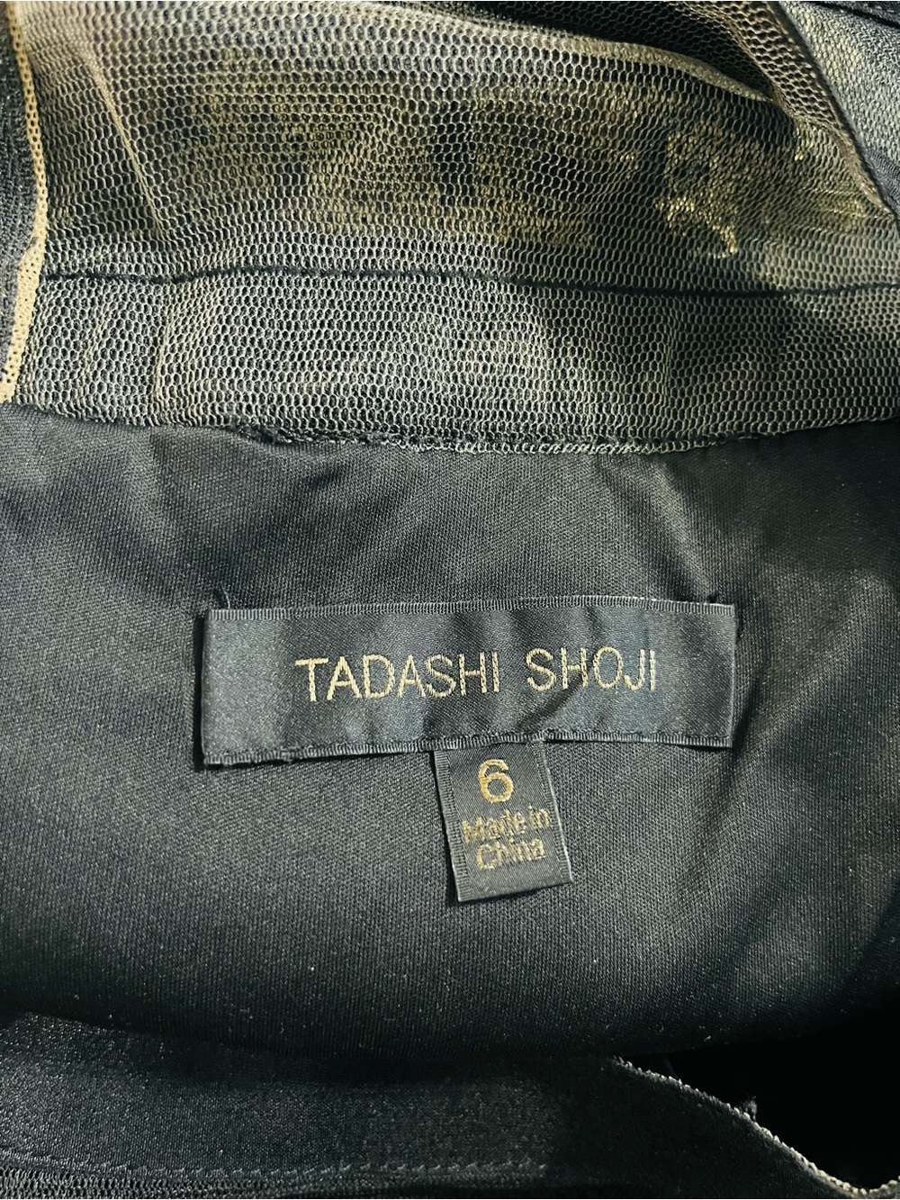 Tadashi Shoji Sequin Illusion cocktail dress Sz 6 - Picture 11 of 13